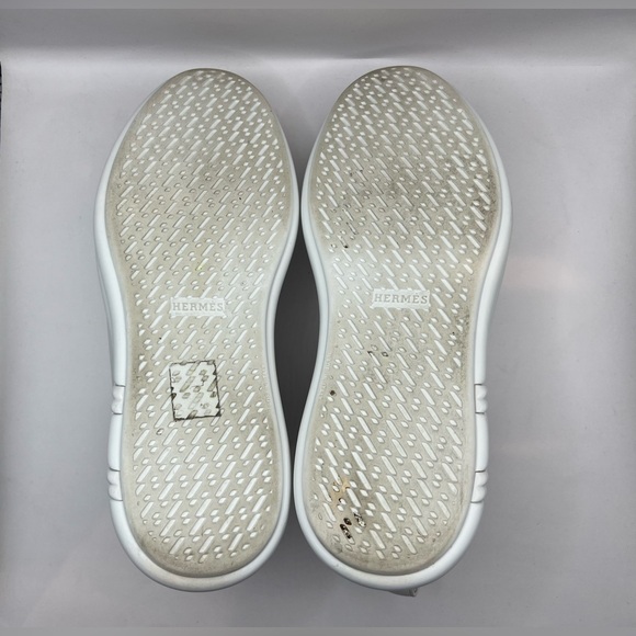 SOLD Hermes Happy Sneakers 37 White Calfskin - Picture 12 of 12